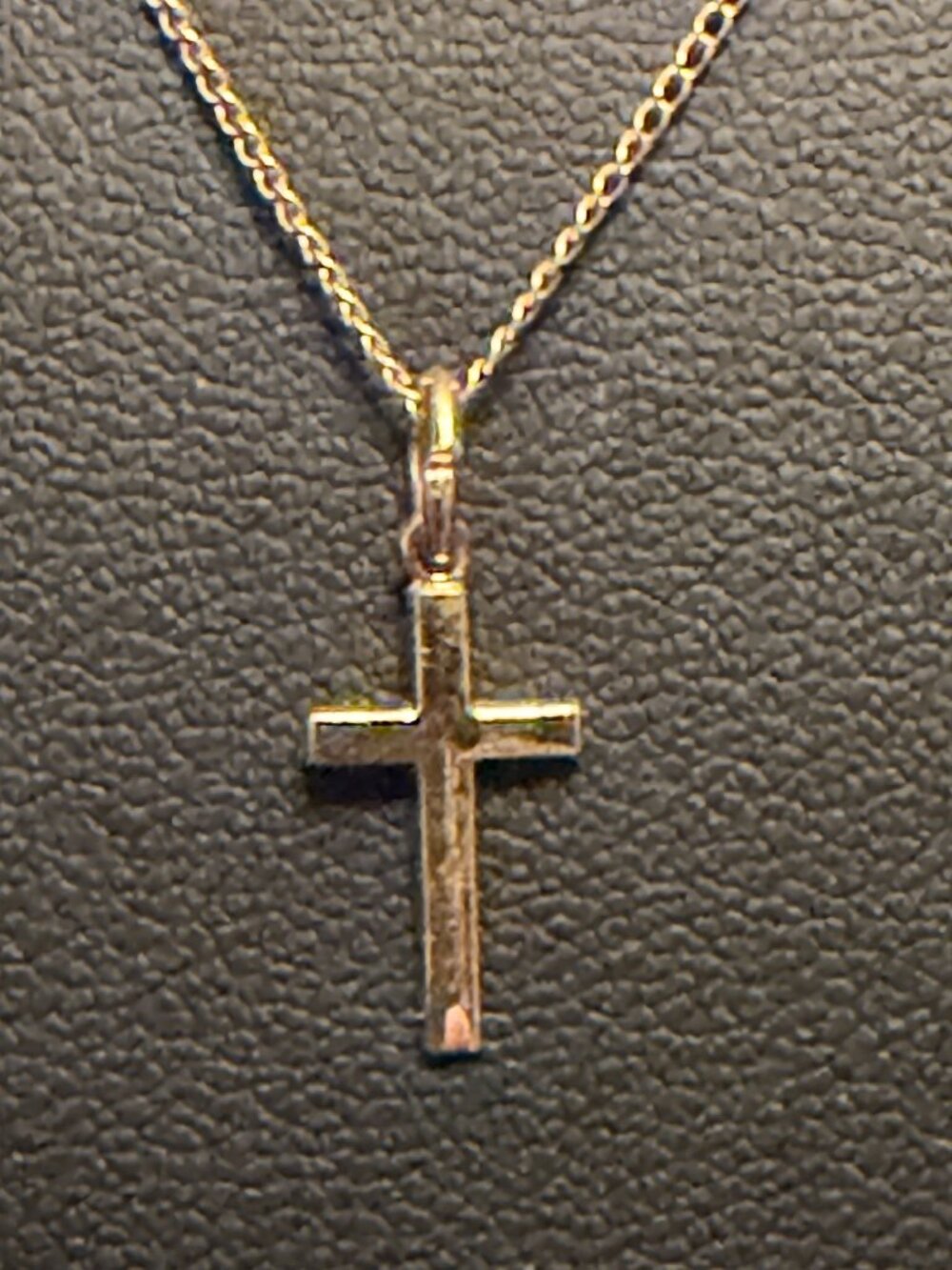 Petite Goldplated Sterling Cross Pendant Necklace (186)